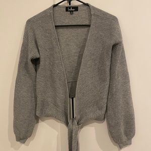 Lulus cropped wrap sweater